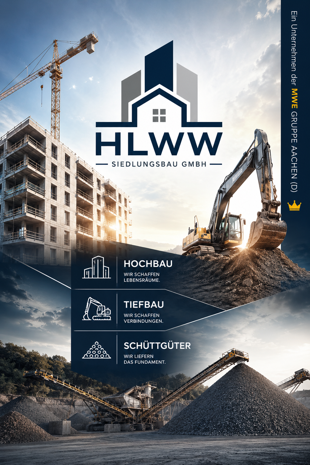HLWW Siedlungsbau GmbH startet am Markt – Neues Kapitel innerhalb der MWE GRUPPE AACHEN (D) 👑